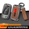 AAAJH1 Suitable for Skoda VIRS Scala Roomster Citigo Kodiaq Fabia Rapid Superb Zinc Alloy High-end Leather Car Key Chain Accessories