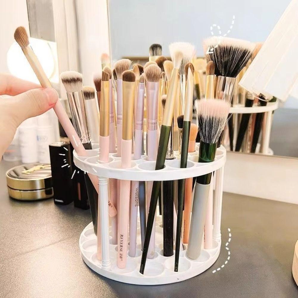 45-Hole Art Brush Storage Box 360° Rotating Desktop Organizer New Pen Holder