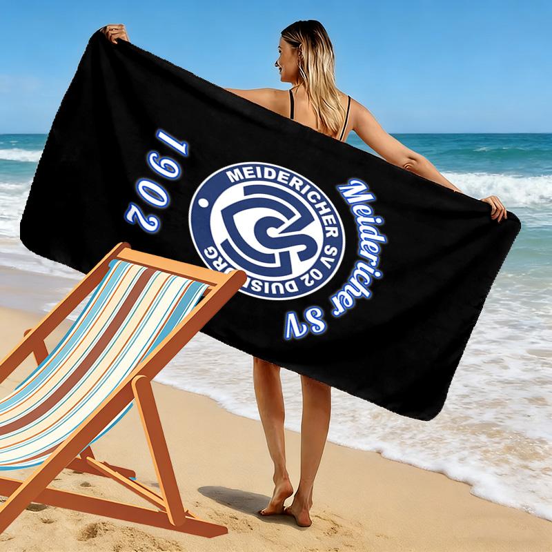 Asciugamano da Spiaggia MSV Duisburg Stampato, Asciugamano Grande Morbido Asciugatura Rapida per Spiaggia Campeggio Nuoto