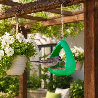Außen hängender Vogelfutterspender, Tropfenform Kunststoff-Vogelfutterspender, Wetterfeste Vogel-Futterstation für Außenbereich, Garten, Terrasse, Balkon