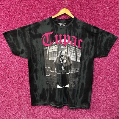 Tupac Raw Vibes Grafikdesign Batik T-Shirt