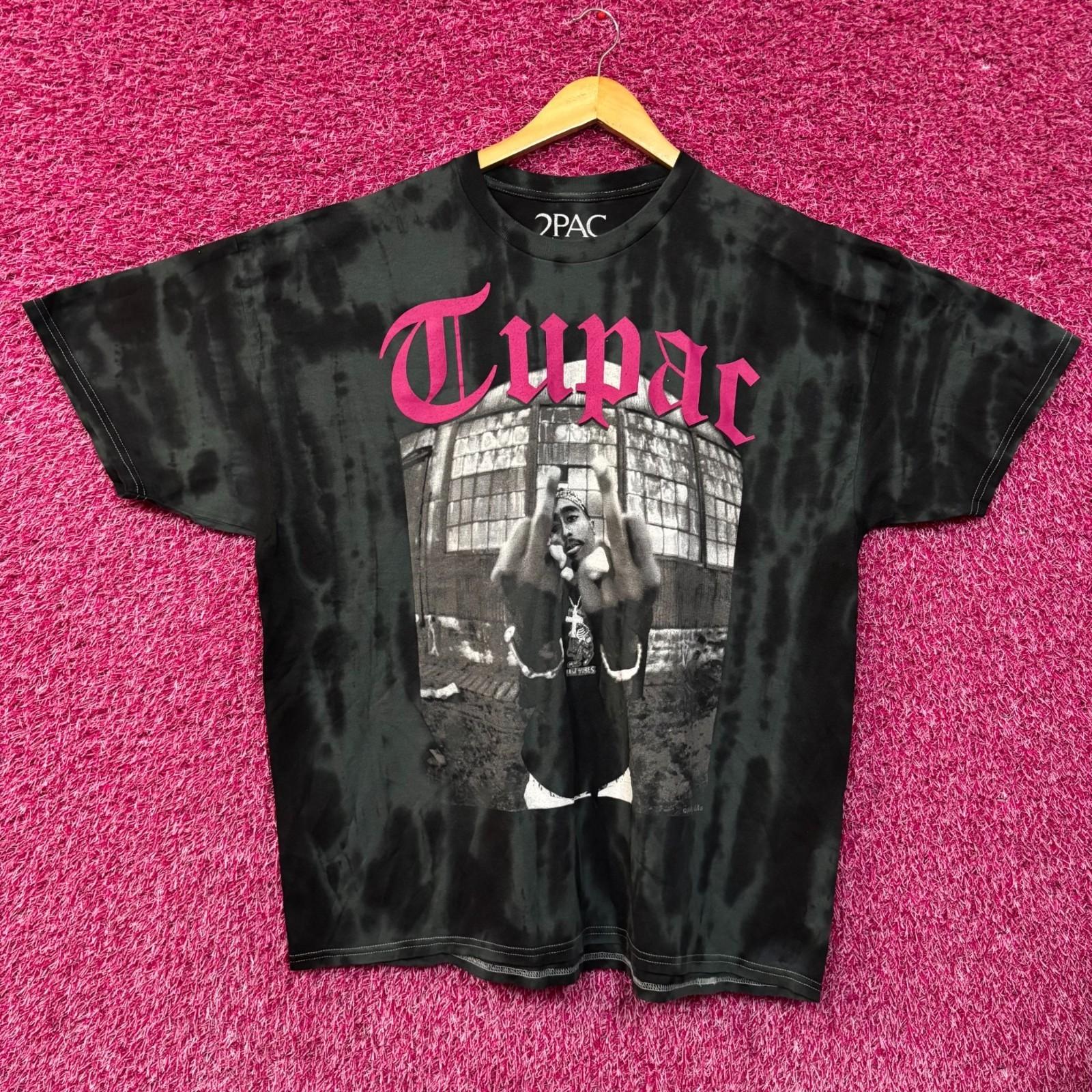 Tupac Raw Vibes Graphic Design Tie-Dye T-Shirt 2XL M