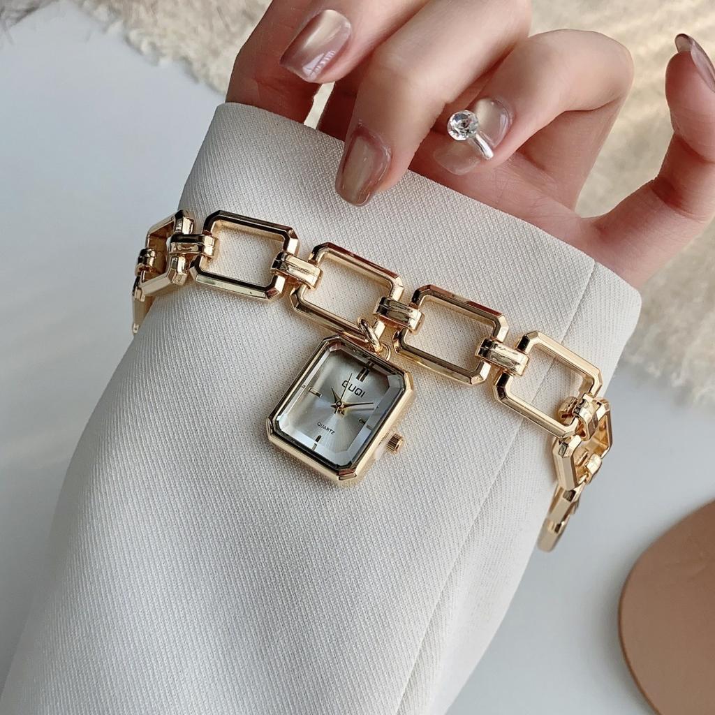 Xiaoxiangfeng Pendant Watch Women's Square Pendant Bracelet Watch Niche Design Square High-end Temperament Watch