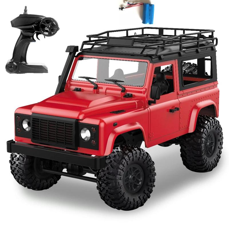 MN90 1/20 4WD RC Truck Off Road Climbing Buggy Crawler Metal with Light Remote Control Car All Terrain Racing 2.4G Toys for Boys