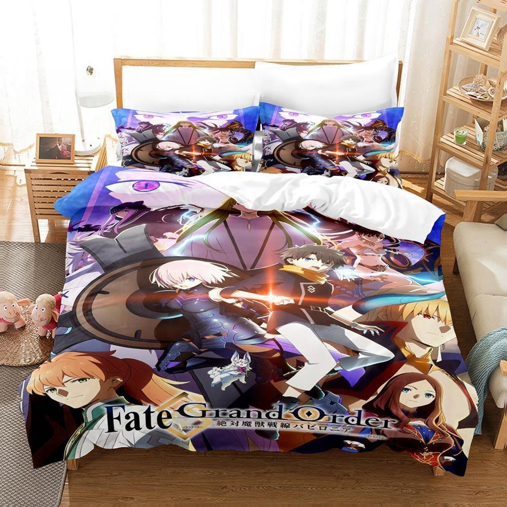 3D-tryck Anime Lakan Fate Grand Order Sängkläder Set Enkelt Twin Fullt Queen King Size Sängset Vuxen Barn Sovrum Påslakanset