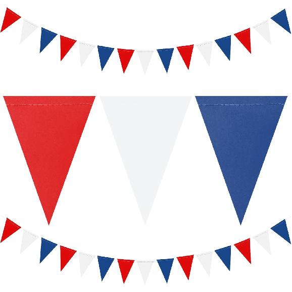 Silver Black Gold Party Decorations - 2Pcs Paper Pennant Banner Flags Men Birthday New Years Eve Retirement Graduation Anniversary Classroom Office