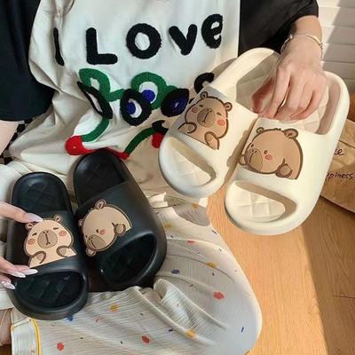 New Women's Drag Deodorant Non-slip Slippers Women's Summer Wear Home Couple Stepping On Shit Feeling One Word Male Drag