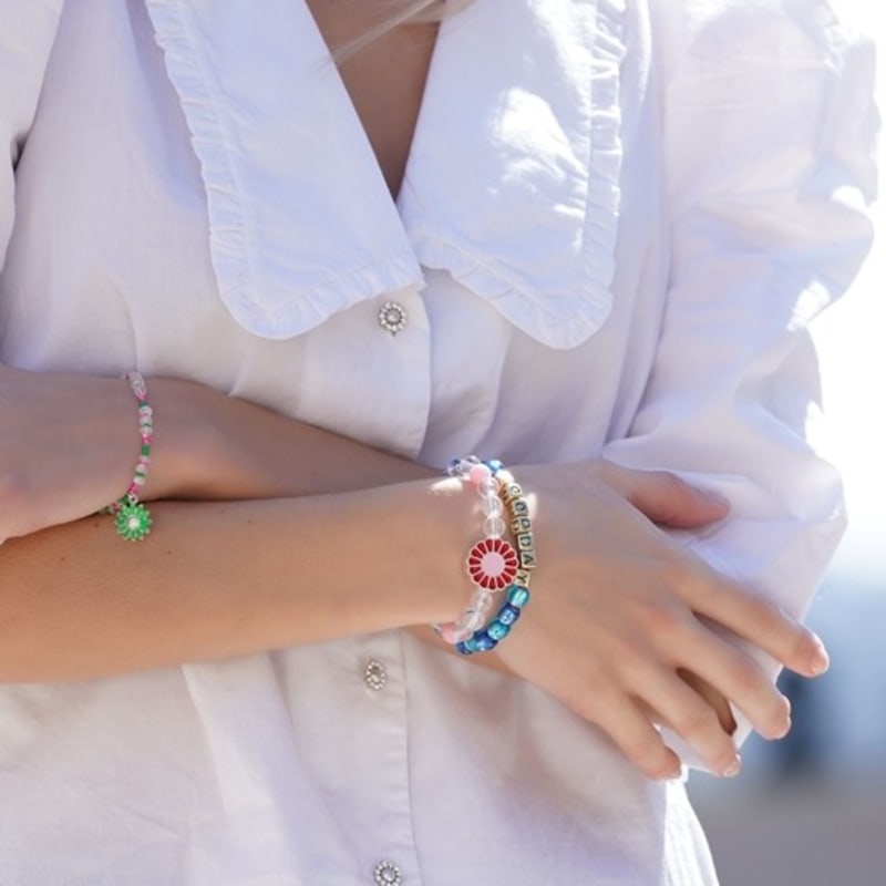 BONBEAU Pop Colorball Initial Bracelet