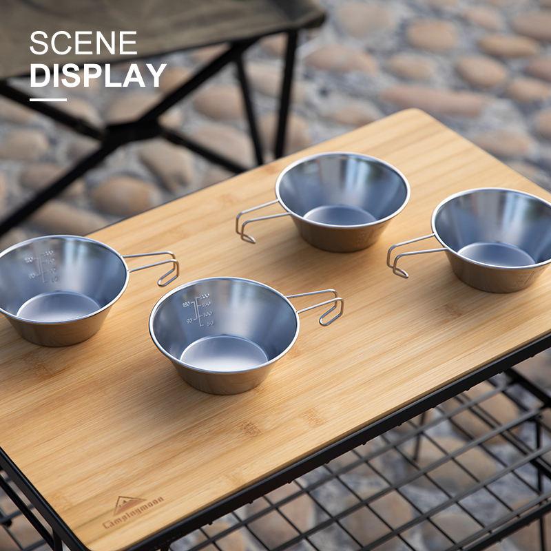 Durable Camping Plates and Bowls Set Camping Accessories Cookware Sets Foldable Camping Bowl With Handle
