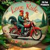 Vintage Motorcycle Rooster Bride Metal Sign Wedding Home Bar Cafe Decor