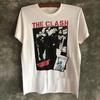 La Clash London Calling T-shirt della Band Unisex Cotone Estiva Uomo e Donna Larga e Traspirante T-shirt Top