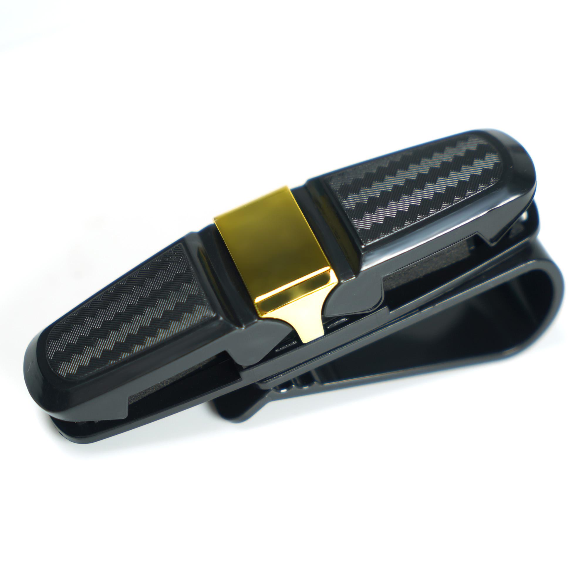 Multi-functional Car Glasses Case Sun Visor Glasses Holder Sunglasses Clip Card Ticket Eyeglasses Holder Car Interior Accessorie золотой