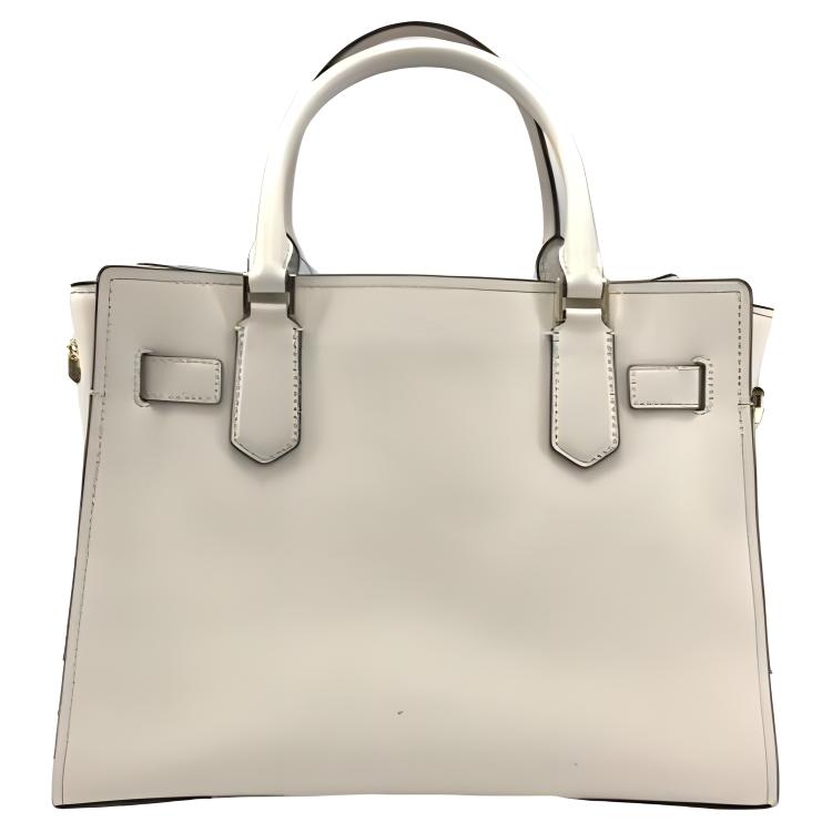 Michael Kors Hamilton Classic Solid Lock Commuter Fashion Elegant Leather Handbag Crossbody Bag Tote Medium Women handbags Cream 35T1GHMS2L-289