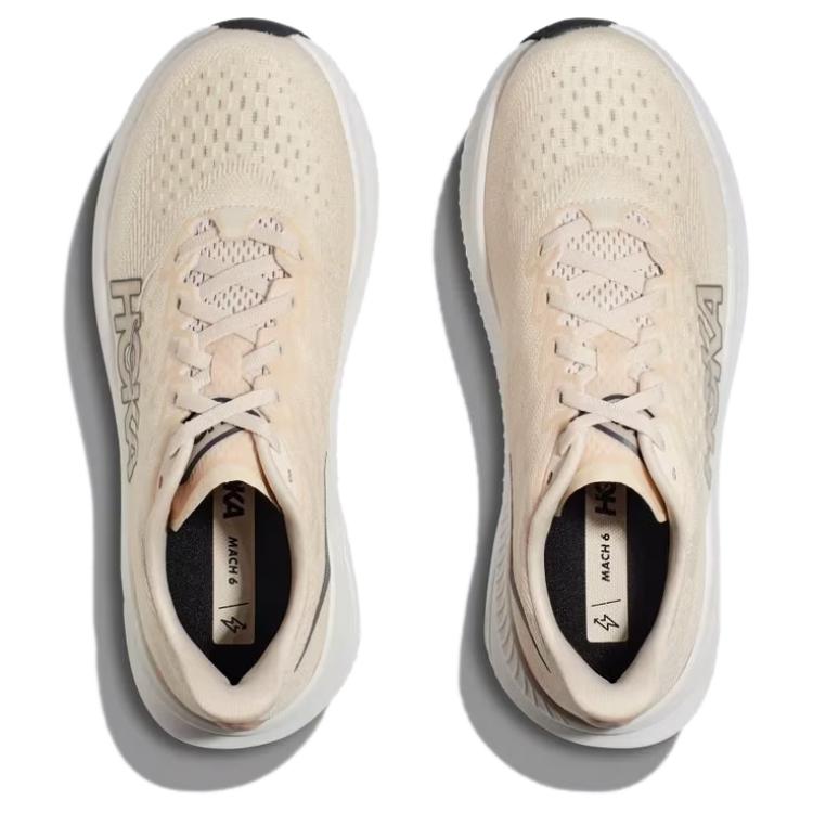 HOKA Mach 6 Eggnog Vanilla Women Sneakers Cream 1147810-EGV
