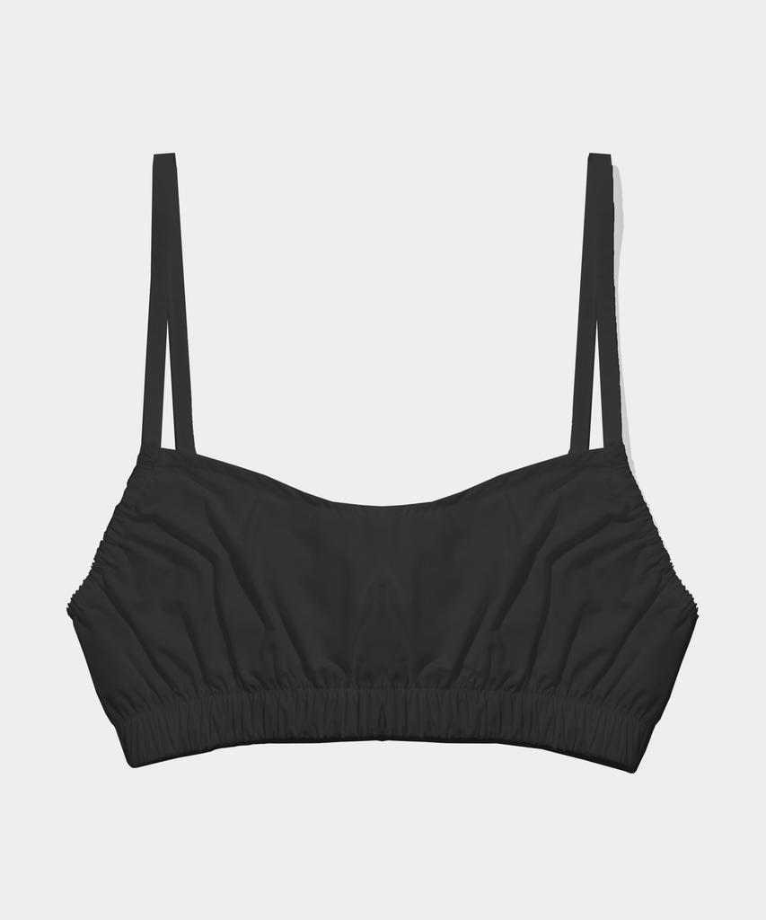 PLACE STUDIO Basic Heart Neck Shirred Elastic Cotton Slim Soft Sleeveless Bra Top _2 Colors