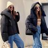 2025 Women's Autumn Winter Short Loose Cotton-Padded Jacket - College Style, Thickened, Candy Colors