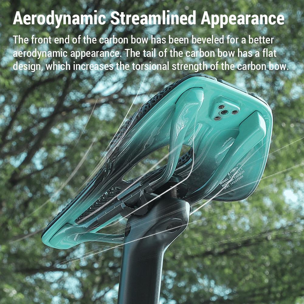 Carbon Fiber 3D Printed Bicycle Saddle Breathable Bike Saddle Ultralight Road Bike Seat