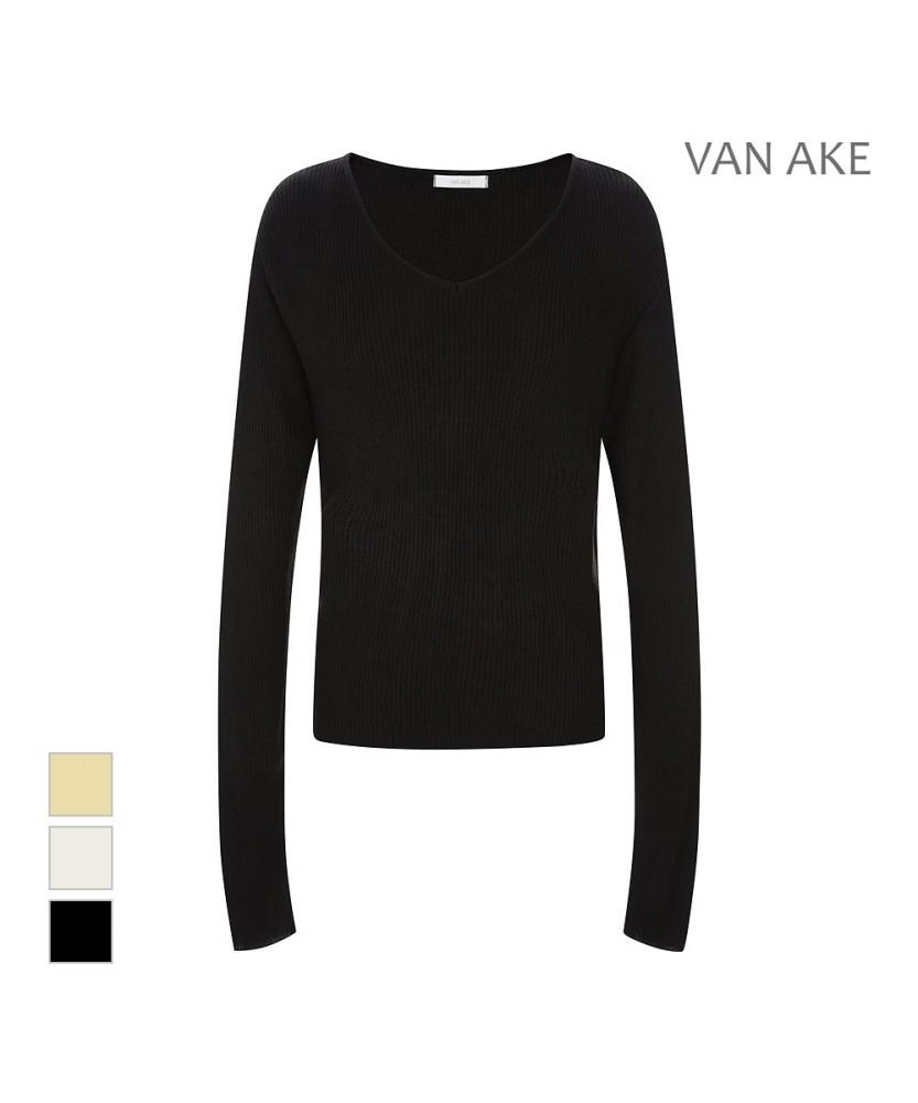 VANAKE Ribbed V-Neck Knit_Vb44Ktm301Z