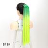Synthetic Ponytail Hair Extension with 9 Strands Sparkling Shiny Rainbow Colored Tinsel Hairpiece Rubber Bands for Party Cosplay