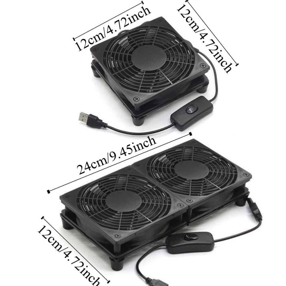 Dual Fans Router Cooling Stand DC 5V USB Radiator Base USB Powered Router Cooling Fan  PC Cooling