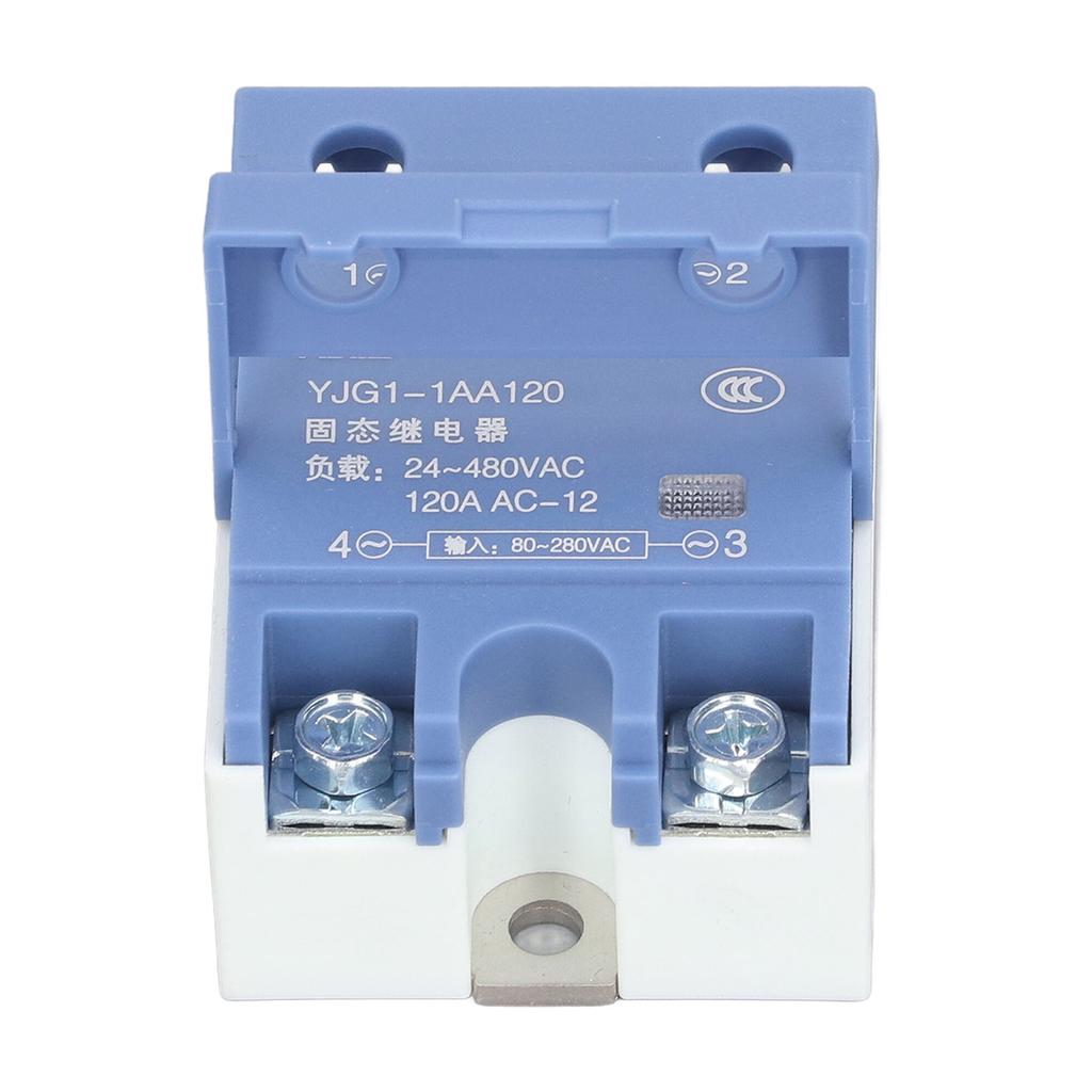 AC to AC Solid State Relay 120A Input AC80‑280V Output AC24‑480V Voltage Regulator Single Phase SSR for Heating System