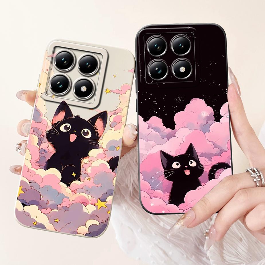 For Xiaomi 14T Pro 5G Case Luxury Flowers Candy Painted Cover Soft Silicone Case For Xiaomi Mi 14T Pro 14TPro 5G Back Cover Bags