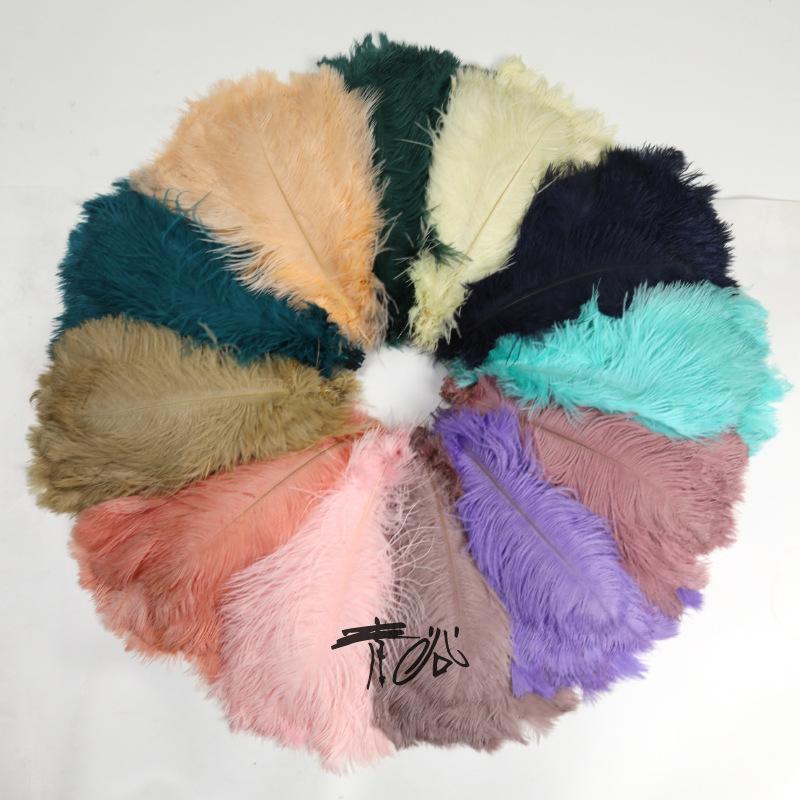 Colored Ostrich Feathers 30-35Cm Stage Performance Wedding Bouquet Decoration Ostrich Feathers