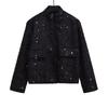 Elegante Chaqueta de Mujer para Otoño/Invierno con Lentejuelas y Cuentas: Diseño de Nicho de Moda Transfronteriza