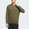 Adidas Go-To Crewneck Sweatshirt Solid Logo Golf Long Sleeve Sweatshirt Men Sweatshirt Rock-Olive IA2944