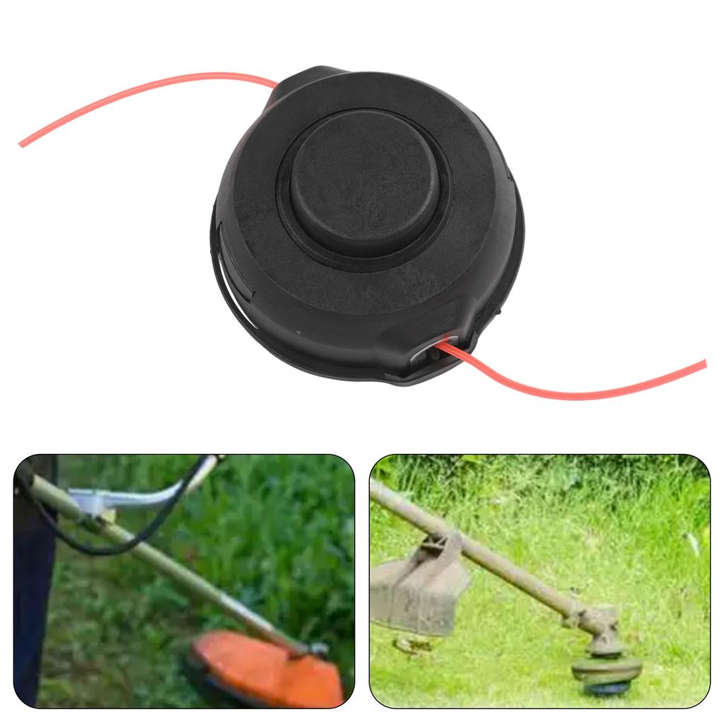 Robuster Trimmerkopf M8 X 1 25 LH mit Tipp- und Fadenvorschub für die Gartenpflege