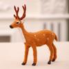 1/2/3pcs Simulation Sika Deer Ornaments Plush Toys Christmas Reindeer Figurine Decor Dolls Animal Model Christmas Ornaments Gift