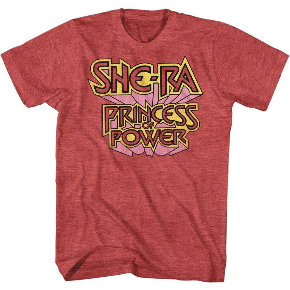 Men s Masters Of The Universe Shera Logo T-shirt Large Red Heather 3XL