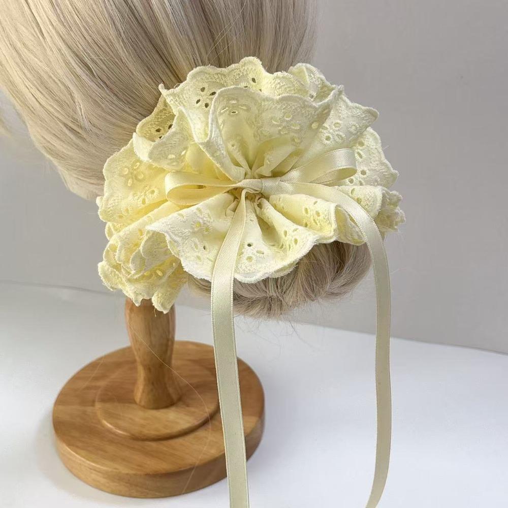 Flower Shape Elastic Hair Bands Hair Tie Exaggerated Hair Rope  Ladies