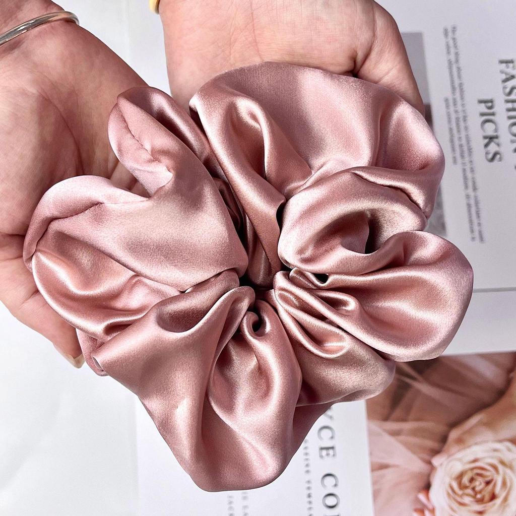 7cm Large Mulberry Silk Scrunchies - Luxury Hair Ties & Accessories