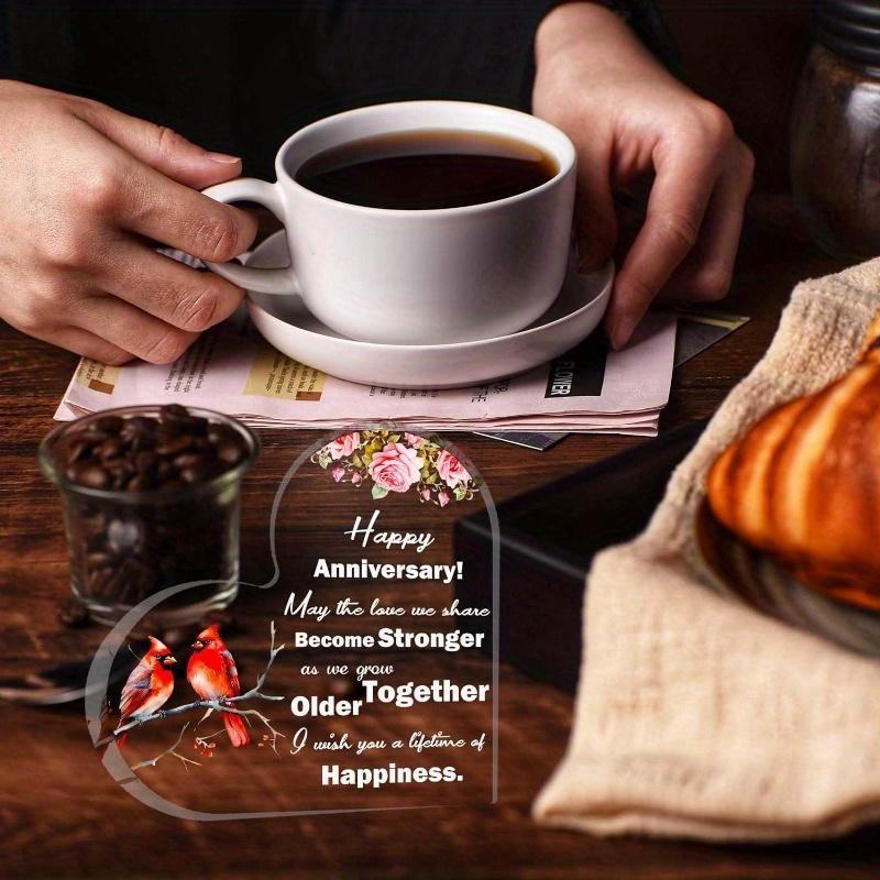 Heart Shaped Anniversary Plaque - Romantic Keepsake Gift for Couples