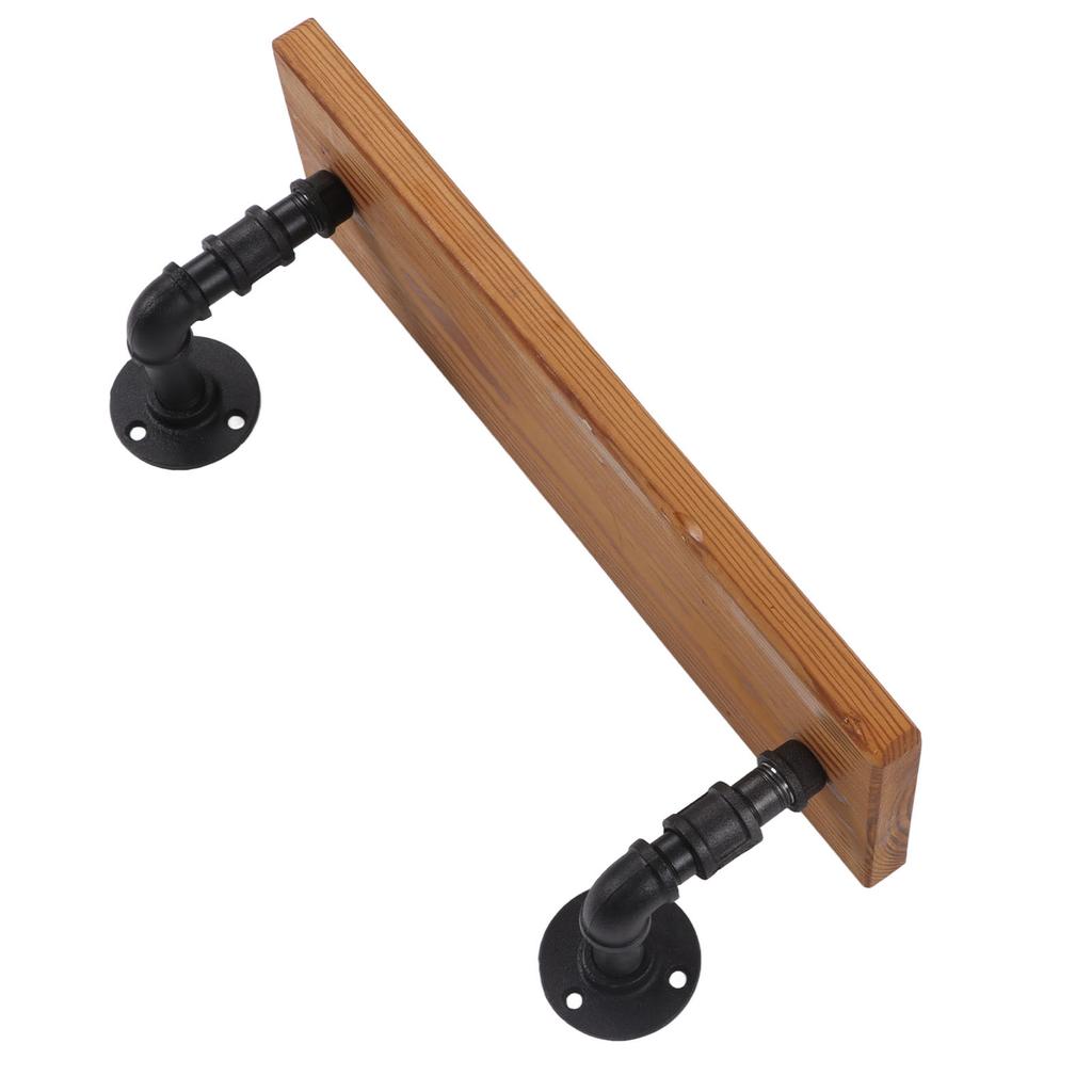Wall Mounted Shelf Solid Wood Board Wrought Iron Pipe Retro Floating Shelves Wall Shelf for Home