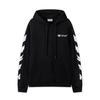 Off-White 2025 Autumn and Winter New Graffiti Arrow Pattern Printed Hooded Sweatshirt for Men and Women