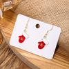 Christmas Santa Snowflake Earrings Cane Candy Bells Elk Earrings Christmas Hat Earrings