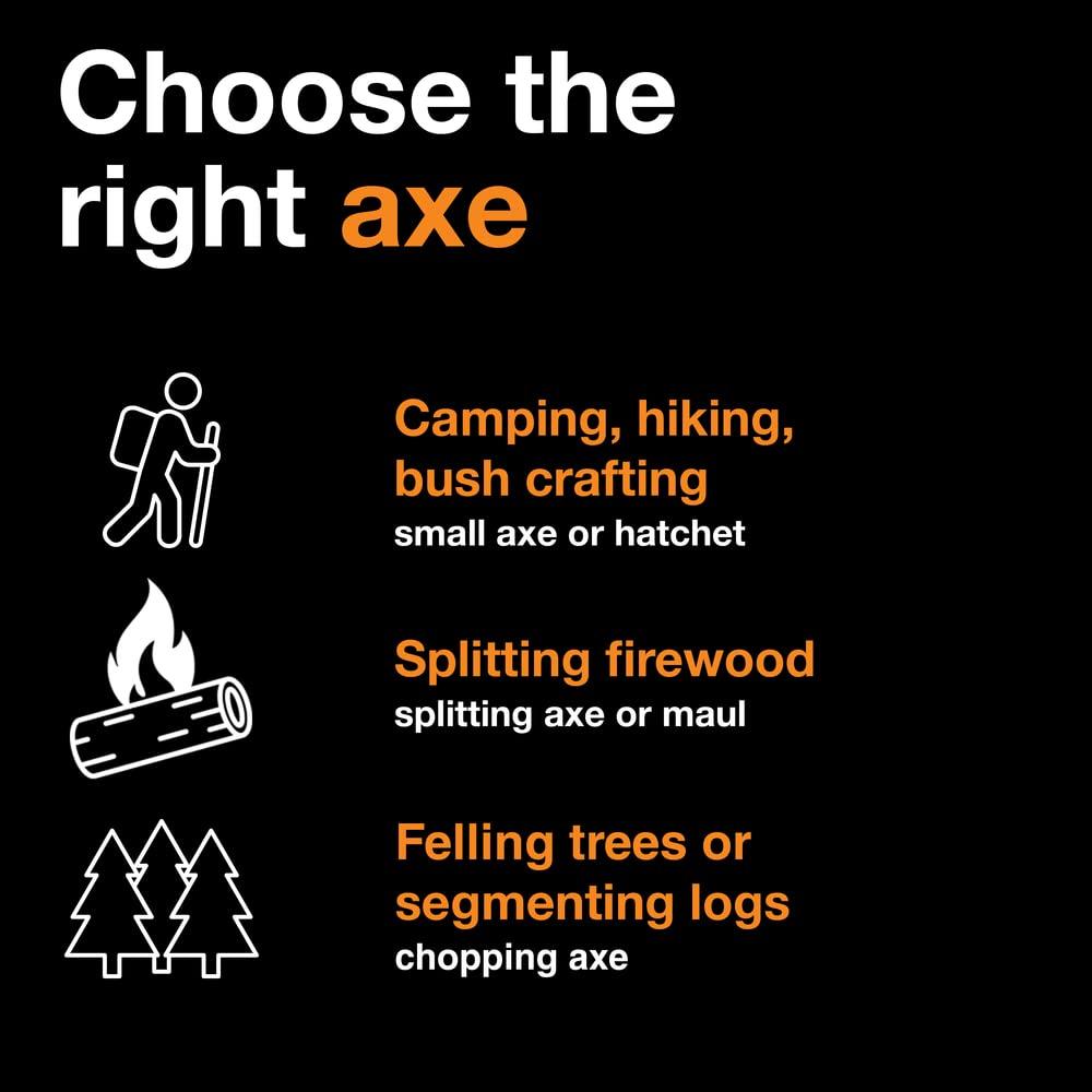 FISKARS 7854 X25 Garden Black Axe,