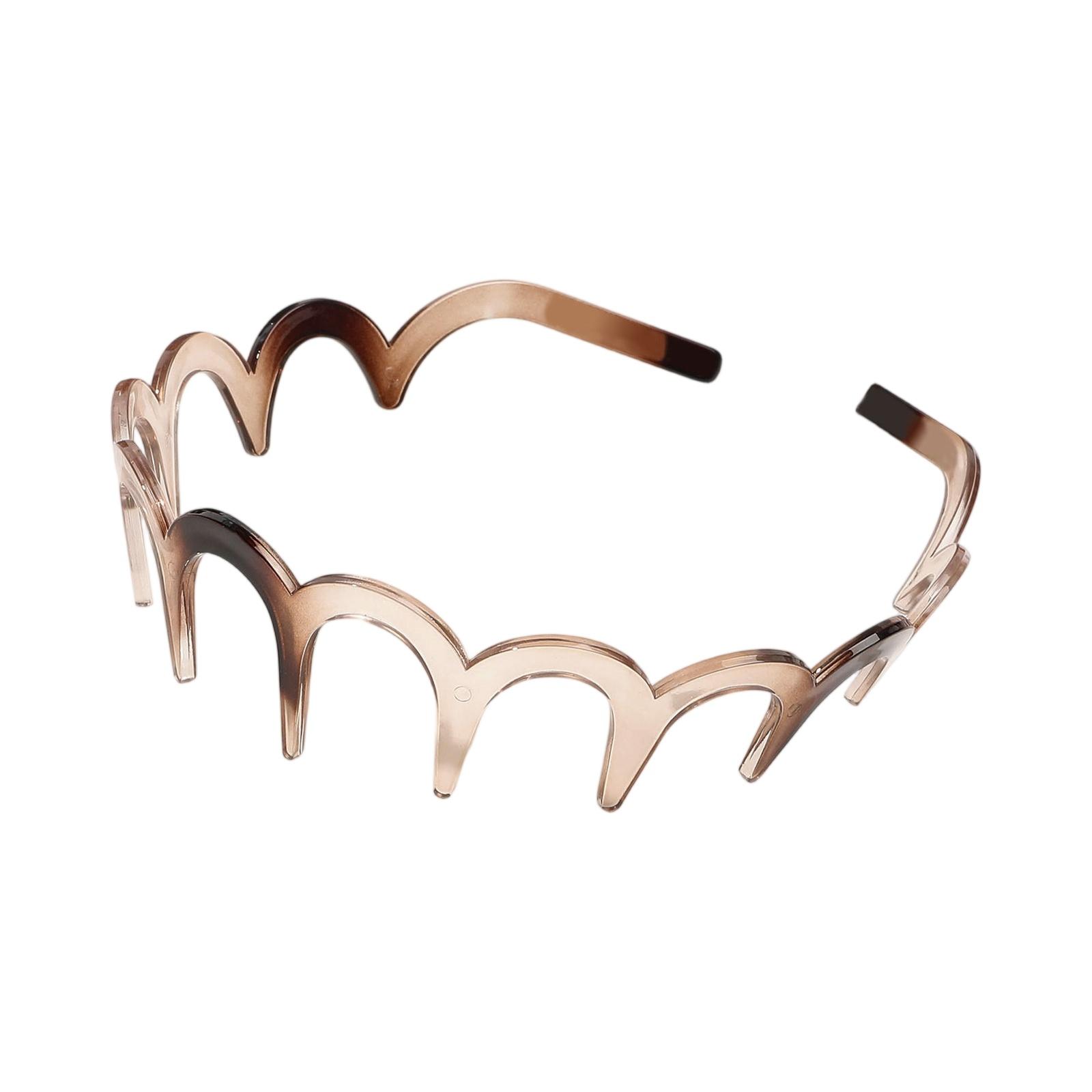 

Скользкая зубчатая повязка на голову, челка, повязка на голову с ломкими волосами, черный коричневый аксессуар для волос для женщин