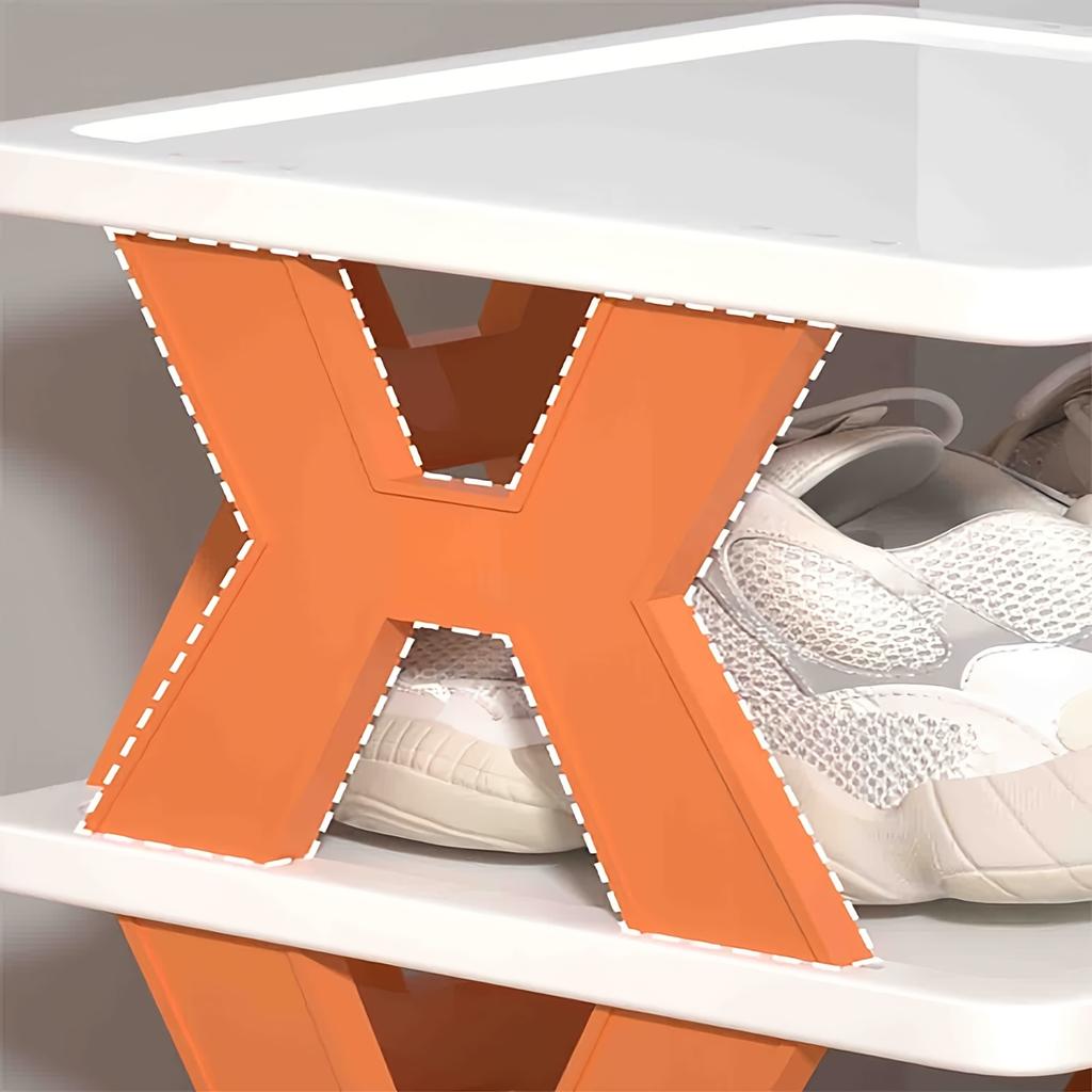 3-Tier Folding Shoe Rack Narrow Corner Vertical Space Saving Multifunctional Free Standing Shoes Storage Organizer Shoe Shelf147