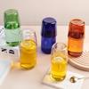 550ml Transparent Candy Color Glass Teacup Set Nordic Heat-Resistant Milk Juice Cool Drinking Cup With Tea Pitcher Water Bottle