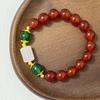10mm Natural Stone Beaded Stretch Bracelet for Women Jewelry Gift Round Gemstone Agate Bangle