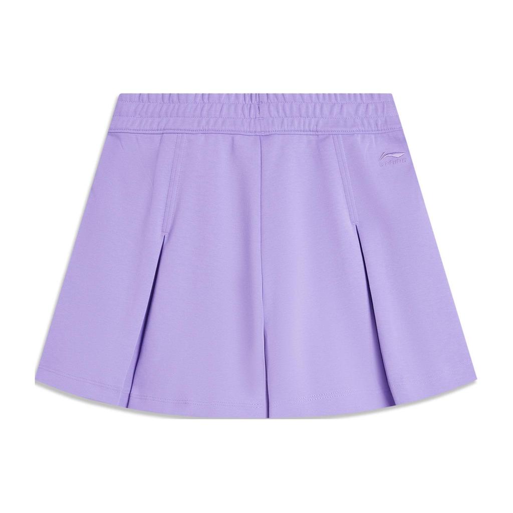 Li Ning Disney Collaboration Series Printed Lace-Up Breathable Comfortable Casual Skirt Women skirts Light-Purple ASKU070-5