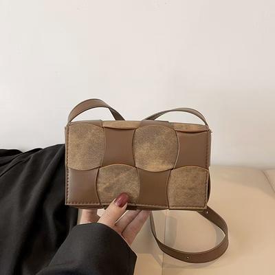 Star With Knitted Small Square Women'S Tide Fashion Contrasting Color Shoulder Bag Messenger Bag