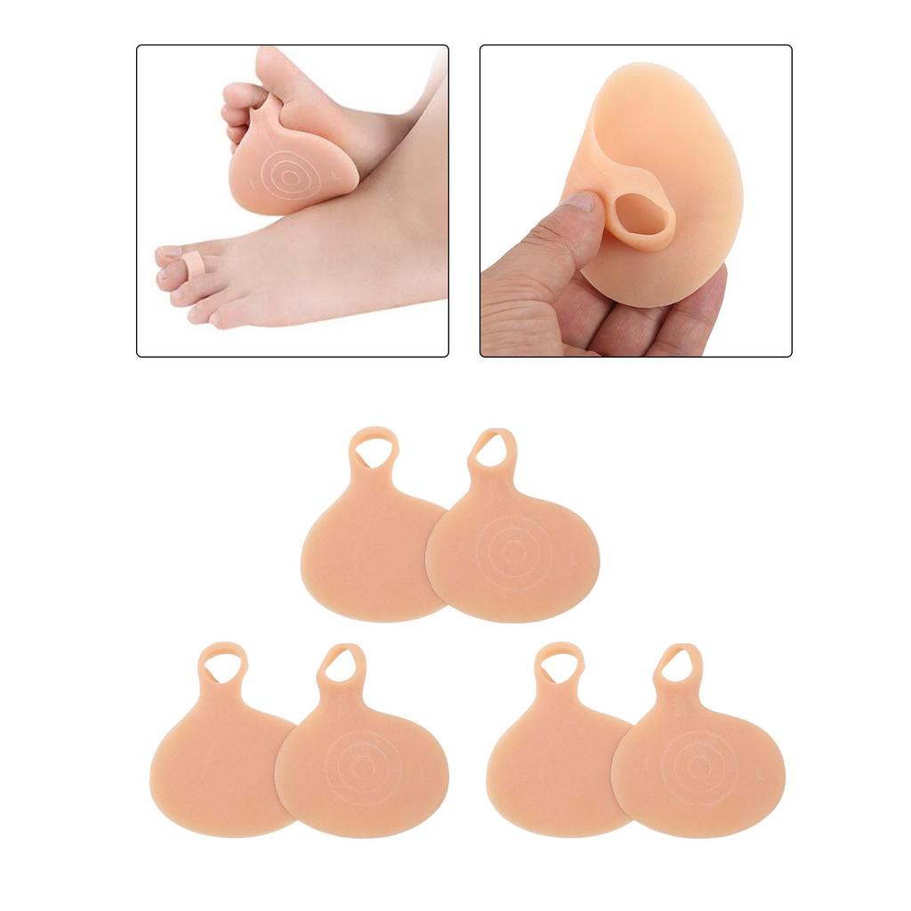 3 Pairs Foot Pads Strechy Shockproof Anti Slip Support for Sports Shoes High Heels , Skin Color
