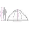 Dome Camping Tent for 4 Persons Grey and Orange Waterproof
