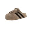 Spring and summer new fashion lace-up casual style versatile inner height increase soft bottom bag head half slippers