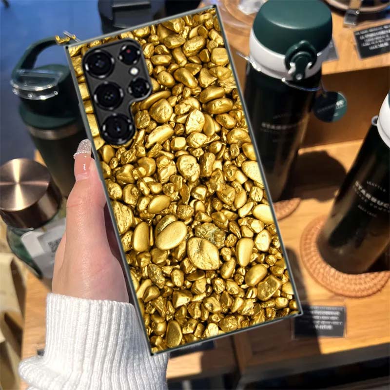 Goldbarren Reichtum und Finanzen Hüllen Handyhülle für Samsung Galaxy S26 Ultra S25 Edge S24 S23 FE S21 Plus S20 S22 S10 Abdeckung TPU Kappe