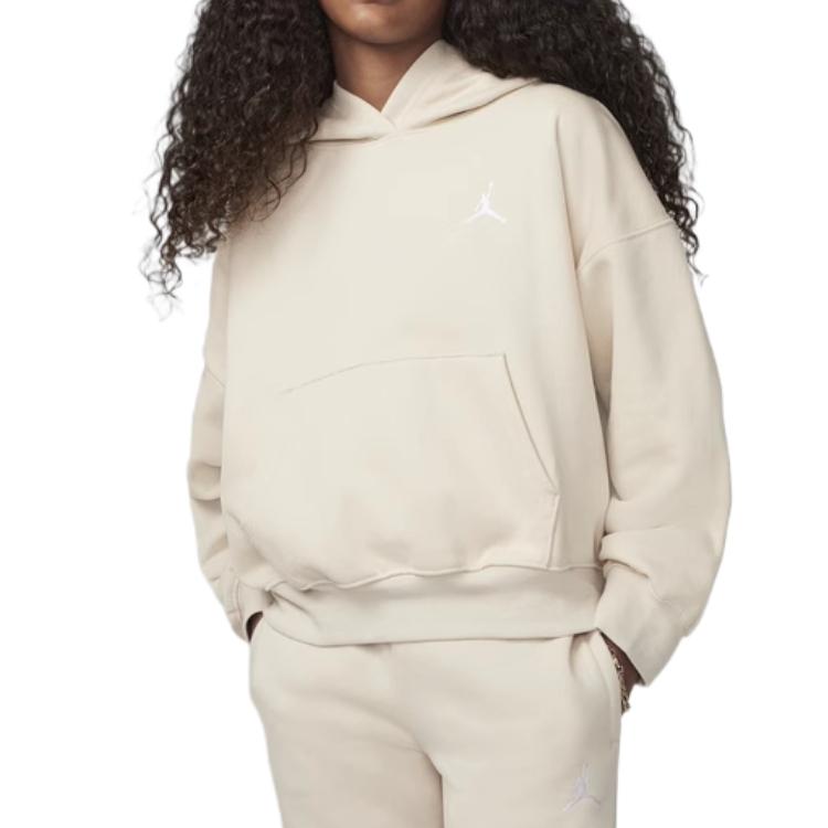 

Jordan Brooklyn Essentials Повседневный Удобный Однотонный Универсальный Детский Свитшот Светло-коричневый HQ8117-271 S